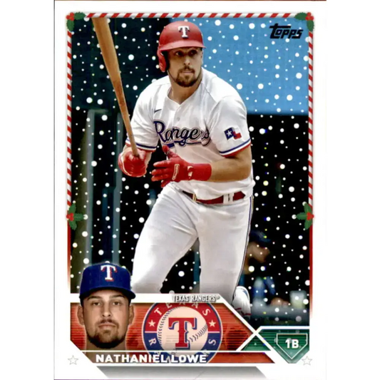 2023 Topps Holiday #H165 Nathaniel Lowe NM-MT Texas Rangers Baseball Card - Baseball Card Single