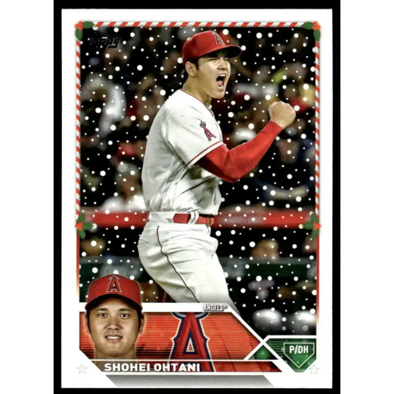 2023 Topps Holiday #H17 Shohei Ohtani NM-MT Los Angeles Angels Baseball Card - Baseball Card Single