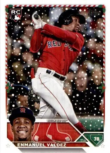 2023 Topps Holiday #H171 Enmanuel Valdez NM Near Mint RC Rookie Red Sox ID:66565 - Baseball Card Single