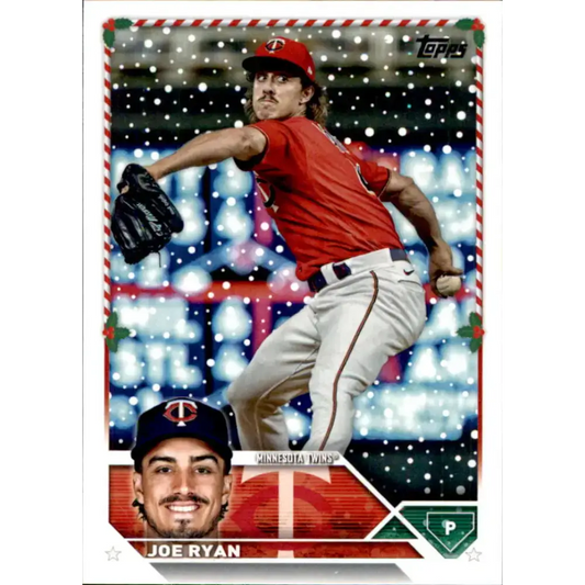 2023 Topps Holiday #H173 Joe Ryan NM-MT Minnesota Twins Baseball Card - Baseball Card Single