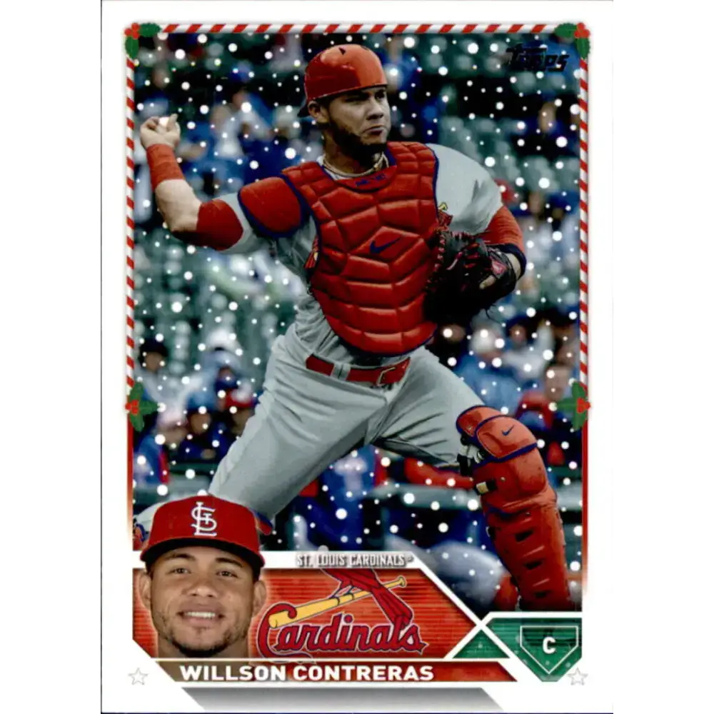 2023 Topps Holiday #H175 Willson Contreras NM-MT St. Louis Cardinals Baseball Card - Baseball Card Single