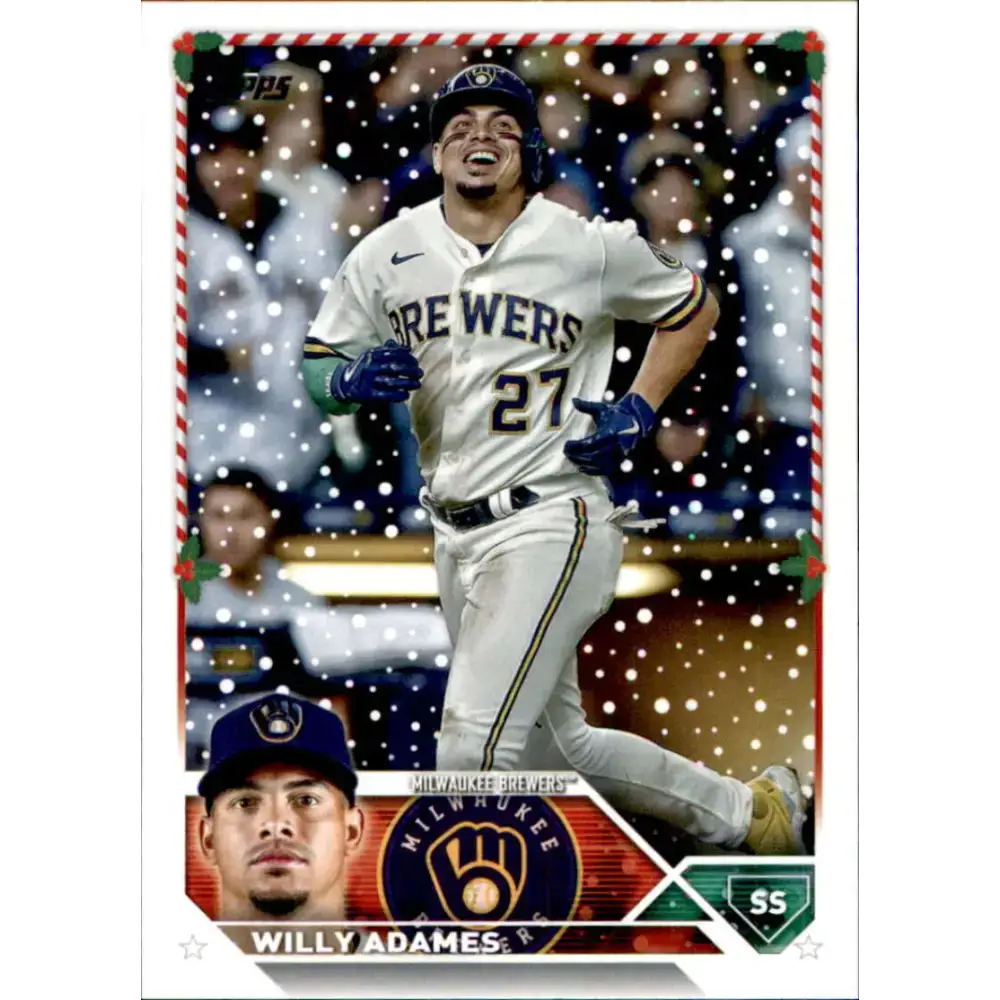 2023 Topps Holiday #H177 Willy Adames NM-MT Milwaukee Brewers Baseball Card - Baseball Card Single