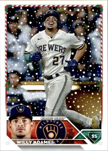 Original gloss 2023 Topps Holiday #H177 Willy Adames baseball card NM near mint