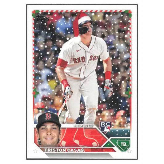 2023 Topps Holiday #H178 Triston Casas NM-MT RC Rookie Boston Red Sox Baseball Card - Baseball Card Single