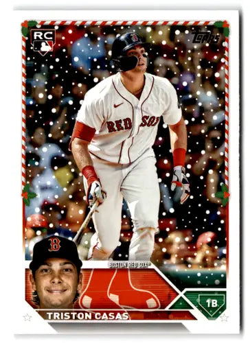 Original gloss 2023 Topps Holiday Triston Casas baseball card Near Mint RC