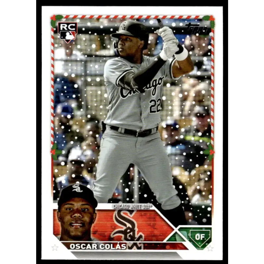 2023 Topps Holiday #H179 Oscar Colas NM-MT RC Rookie Chicago White Sox Baseball Card - Baseball Card Single