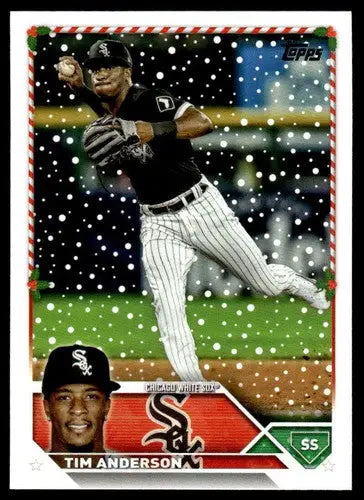 Original gloss 2023 Topps Holiday H182 Tim Anderson mint White Sox baseball card