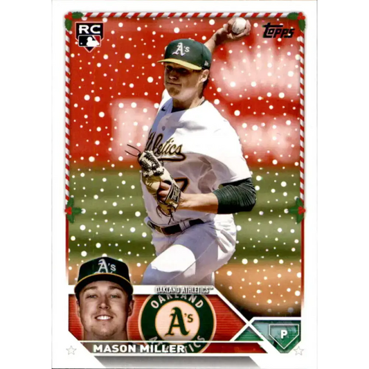 2023 Topps Holiday #H183 Mason Miller NM-MT RC Rookie Oakland Athletics Baseball Card - Baseball Card Single