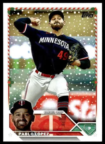 2023 Topps Holiday #H184 Pablo Lopez NM Near Mint Twins ID:66587 - Baseball Card Single