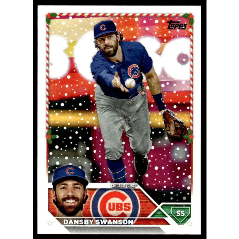 2023 Topps Holiday #H190 Dansby Swanson NM-MT Chicago Cubs Baseball Card - Baseball Card Single