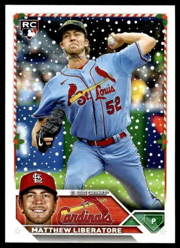 2023 Topps Holiday #H193 Matthew Liberatore NM Near Mint RC Rookie Card ID:66605 - Baseball Card Single