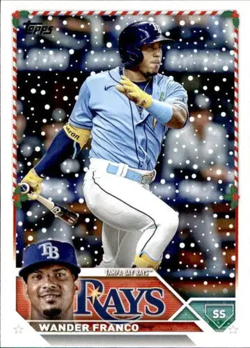 2023 Topps Holiday #H194 Wander Franco NM Near Mint Rays ID:66606 - Baseball Card Single