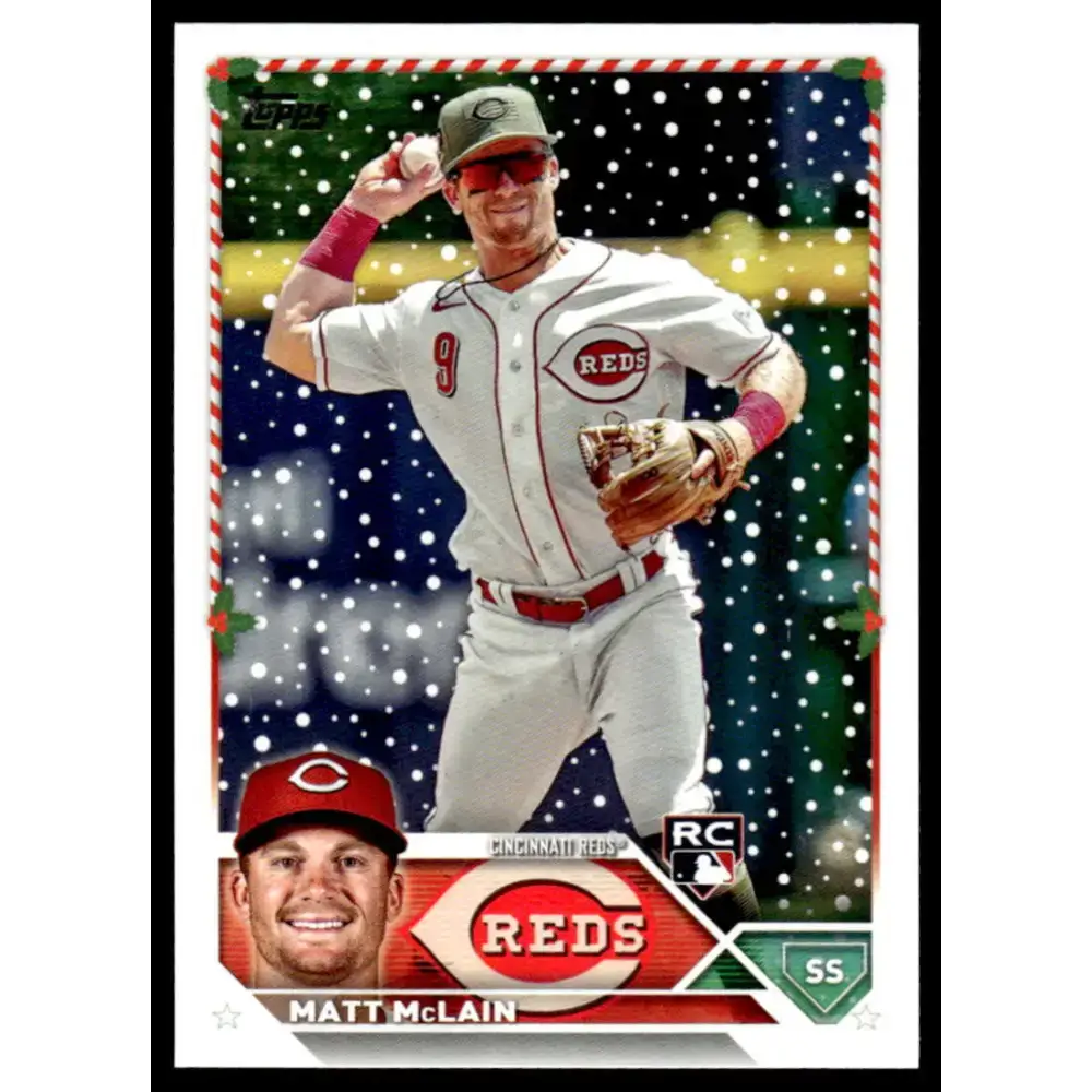 2023 Topps Holiday #H196 Matt McLain NM-MT RC Rookie Cincinnati Reds Baseball Card - Baseball Card Single