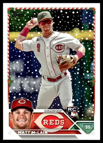 2023 Topps Holiday Matt McLain original gloss mint RC rookie baseball card