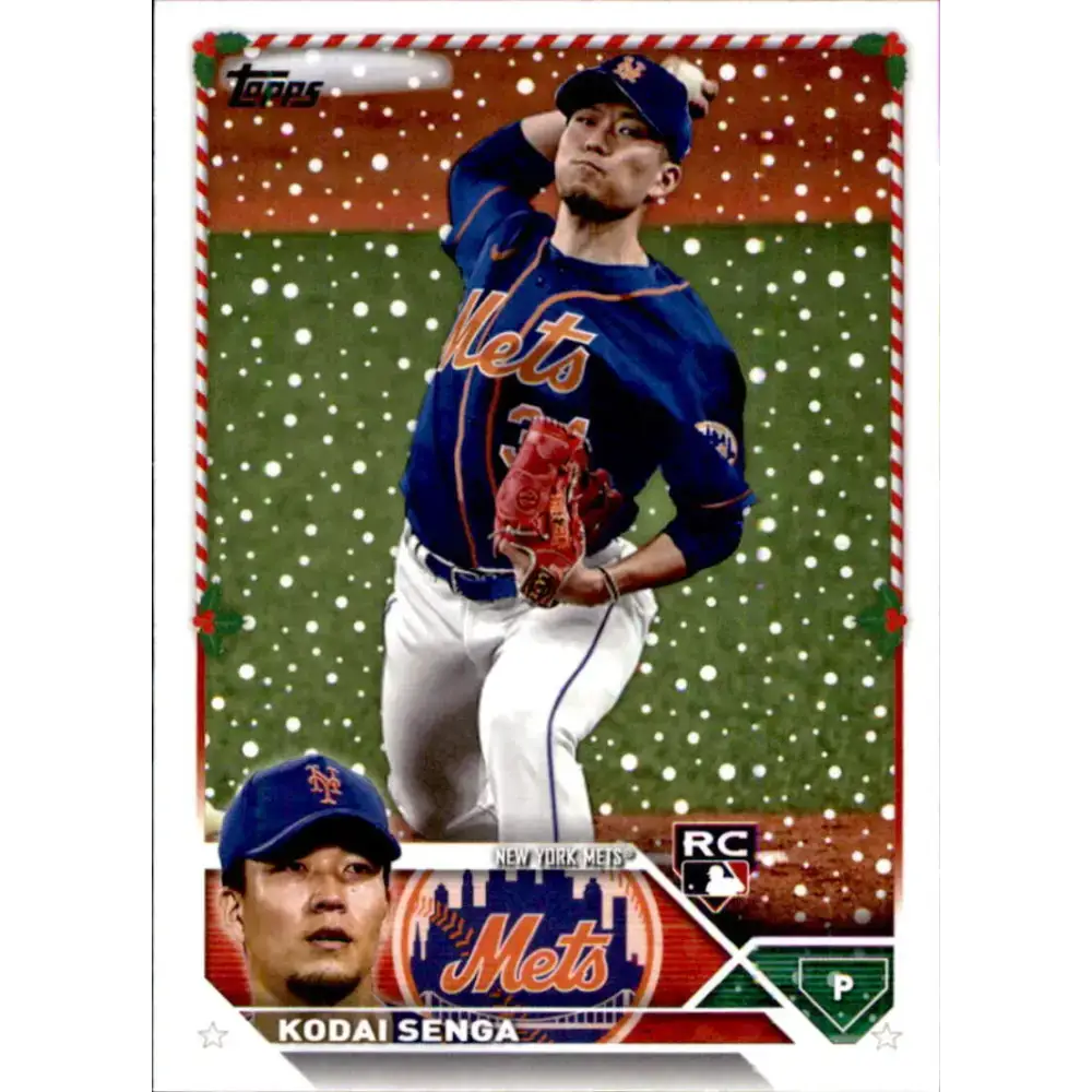 2023 Topps Holiday #H198 Kodai Senga NM-MT RC Rookie New York Mets Baseball Card - Baseball Card Single