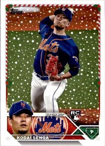 Kodai Senga baseball card 2023 Topps Holiday original gloss mint rc rookie Mets