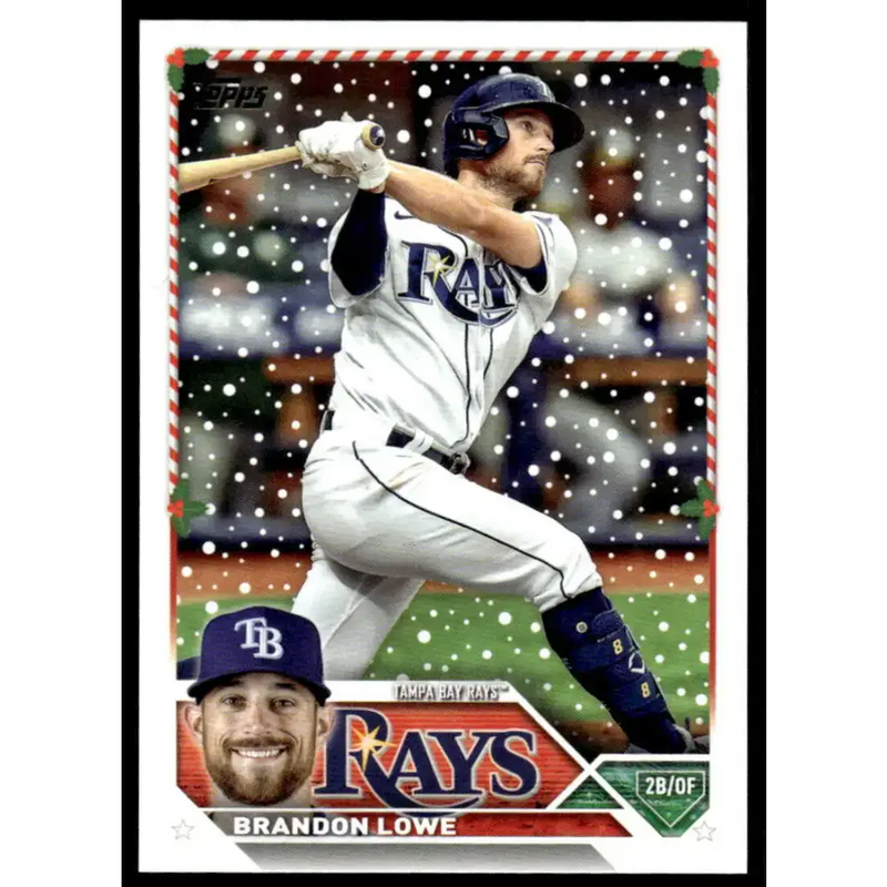 2023 Topps Holiday #H20 Brandon Lowe NM-MT Tampa Bay Rays Baseball Card - Baseball Card Single