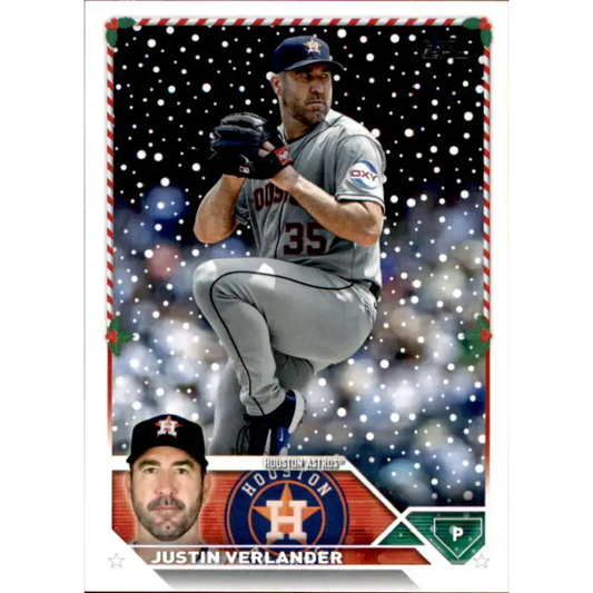2023 Topps Holiday #H200 Justin Verlander NM-MT Houston Astros Baseball Card - Baseball Card Single