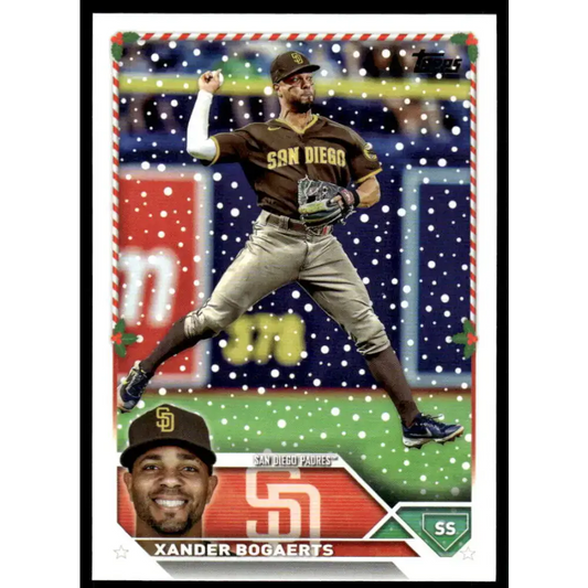 2023 Topps Holiday #H21 Xander Bogaerts NM-MT San Diego Padres Baseball Card - Baseball Card Single