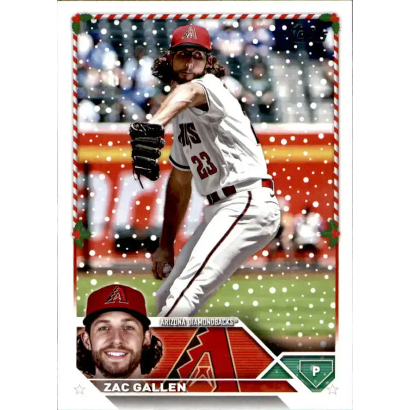 2023 Topps Holiday #H22 Zac Gallen NM-MT Arizona Diamondbacks Baseball Card - Baseball Card Single