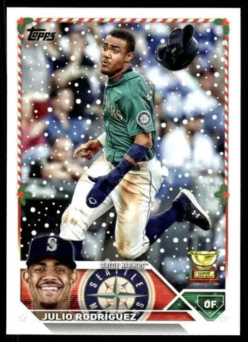 2023 Topps Holiday H26 Julio Rodriguez baseball card with original gloss Mariners ID 65883