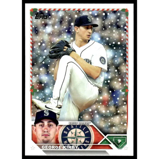 2023 Topps Holiday #H3 George Kirby NM-MT Seattle Mariners Baseball Card - Baseball Card Single