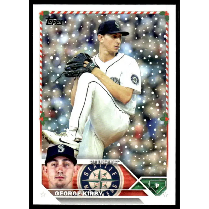2023 Topps Holiday #H3 George Kirby NM-MT Seattle Mariners Baseball Card - Baseball Card Single