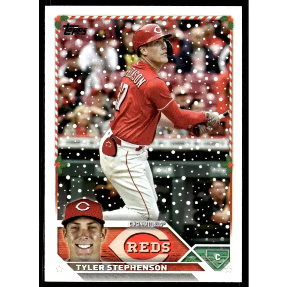 2023 Topps Holiday #H30 Tyler Stephenson NM-MT Cincinnati Reds Baseball Card - Baseball Card Single