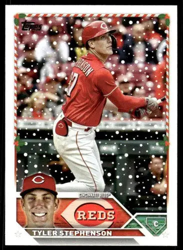 2023 Topps Holiday #H30 Tyler Stephenson NM Near Mint Reds ID:65891 - Baseball Card Single