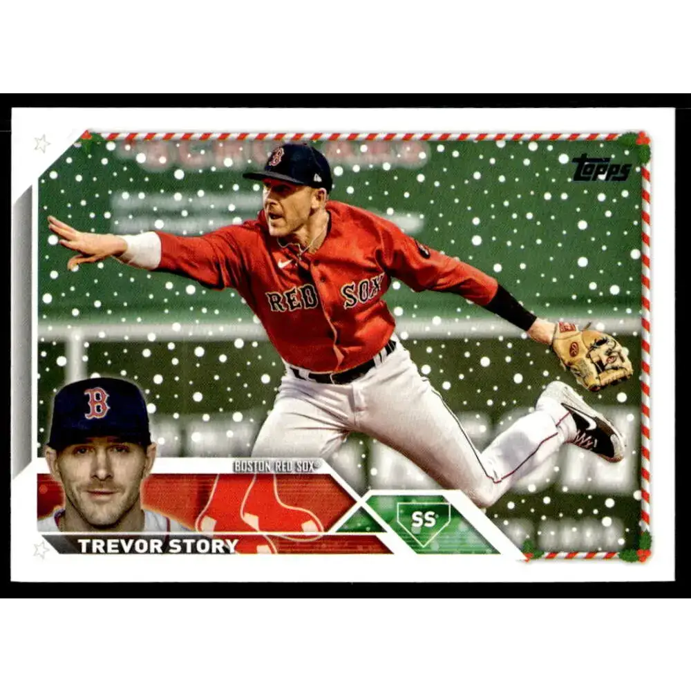 2023 Topps Holiday #H34 Trevor Story NM-MT Boston Red Sox Baseball Card - Baseball Card Single