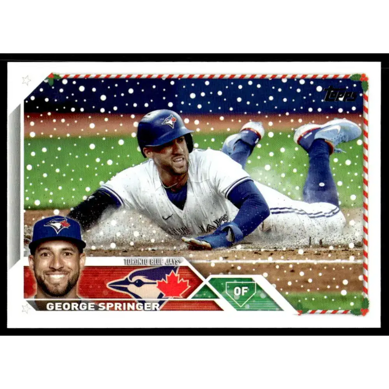 2023 Topps Holiday #H35 George Springer NM-MT Toronto Blue Jays Baseball Card - Baseball Card Single