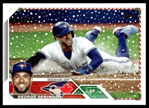 2023 Topps Holiday #H35 George Springer NM Near Mint Blue Jays ID:65903 - Baseball Card Single