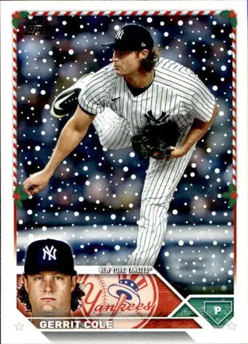 2023 Topps Holiday #H40 Gerrit Cole NM Near Mint Yankees ID:65910 - Baseball Card Single