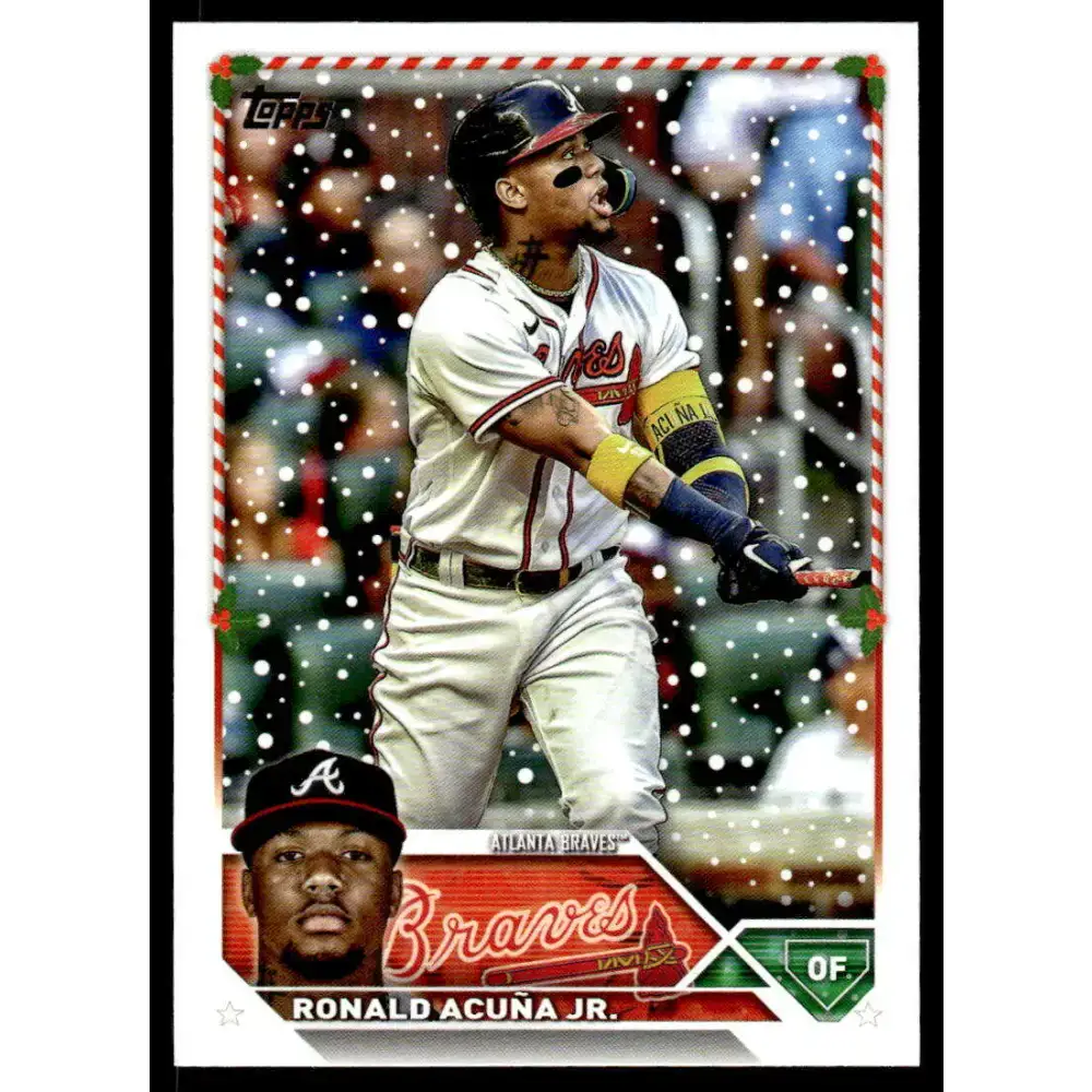 2023 Topps Holiday #H43 Ronald Acuna Jr. NM-MT Atlanta Braves Baseball Card - Baseball Card Single