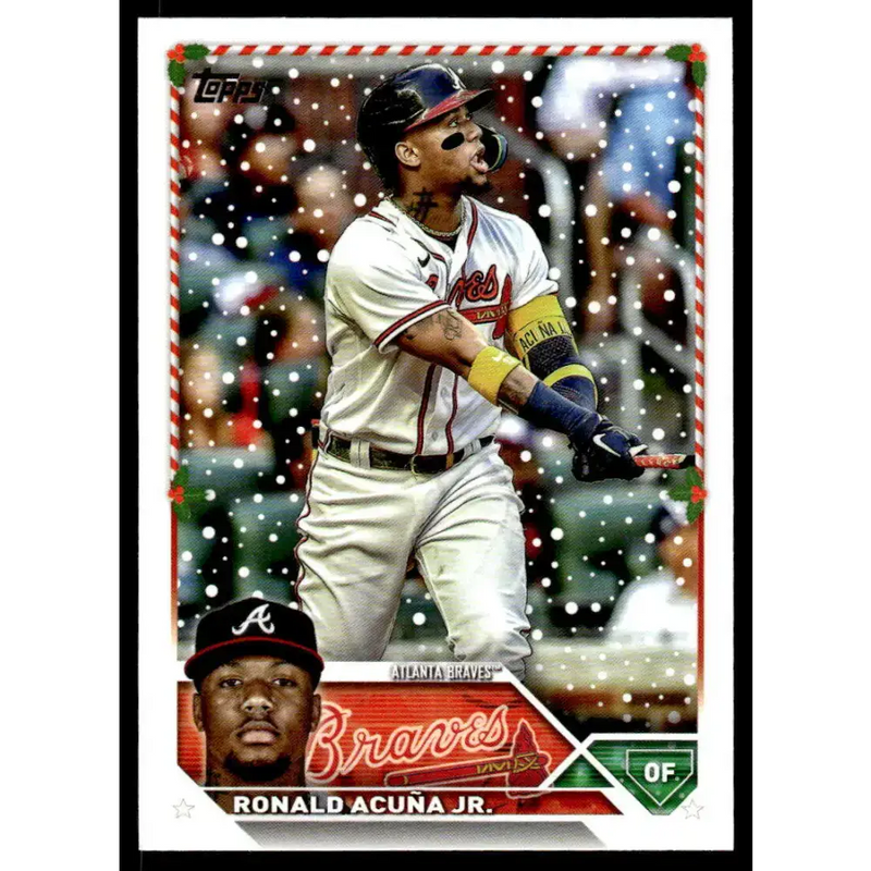 2023 Topps Holiday #H43 Ronald Acuna Jr. NM-MT Atlanta Braves Baseball Card - Baseball Card Single