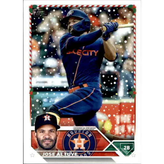 2023 Topps Holiday #H47 Jose Altuve NM-MT Houston Astros Baseball Card - Baseball Card Single
