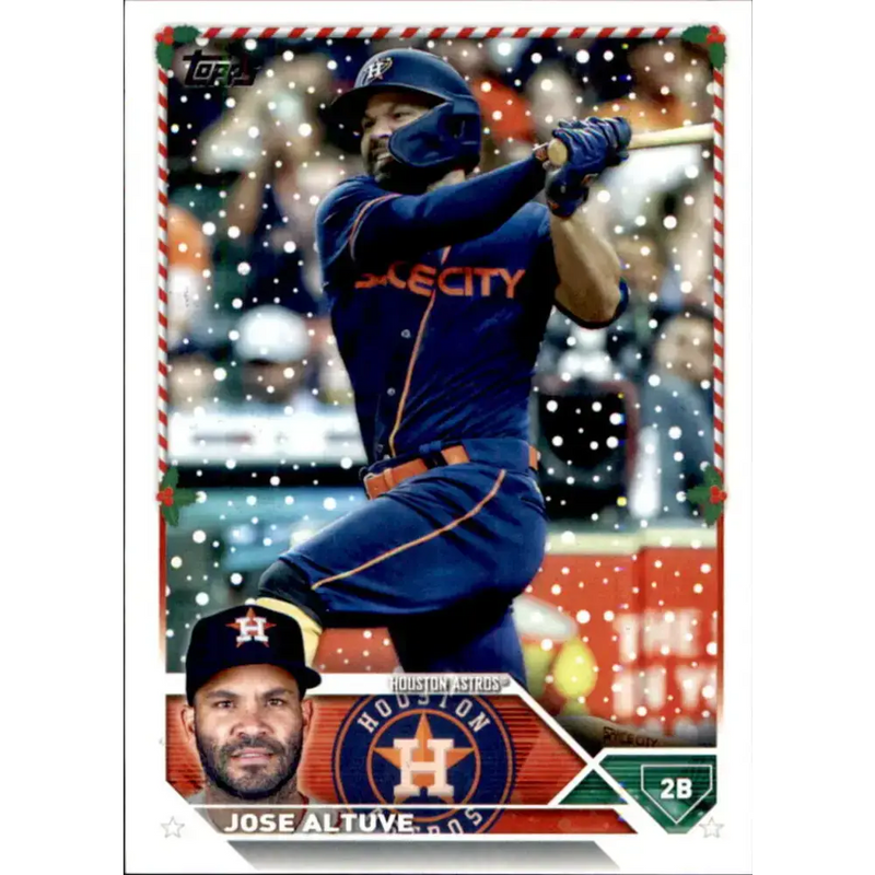 2023 Topps Holiday #H47 Jose Altuve NM-MT Houston Astros Baseball Card - Baseball Card Single