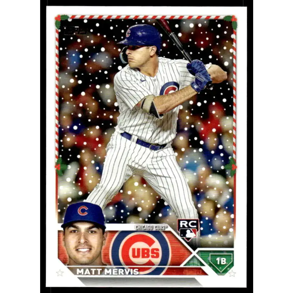 2023 Topps Holiday #H48 Matt Mervis NM-MT RC Rookie Chicago Cubs Baseball Card - Baseball Card Single