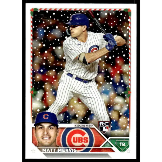 2023 Topps Holiday #H48 Matt Mervis NM-MT RC Rookie Chicago Cubs Baseball Card - Baseball Card Single