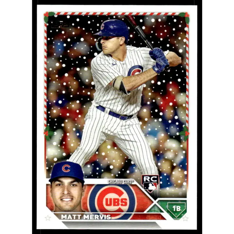 2023 Topps Holiday #H48 Matt Mervis NM-MT RC Rookie Chicago Cubs Baseball Card - Baseball Card Single
