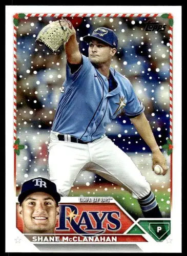 2023 Topps Holiday #H51 Shane McClanahan NM Near Mint Rays ID:65930 - Baseball Card Single