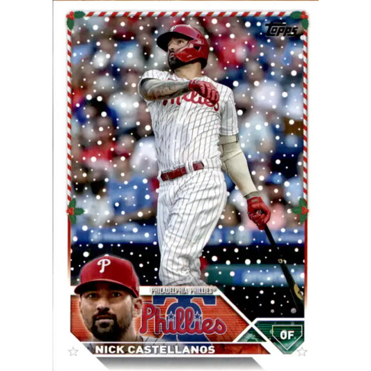 2023 Topps Holiday #H55 Nick Castellanos NM-MT Philadelphia Phillies Baseball Card - Baseball Card Single