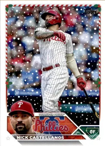 2023 Topps Holiday H55 Nick Castellanos baseball card Phillies Near Mint ID 65935