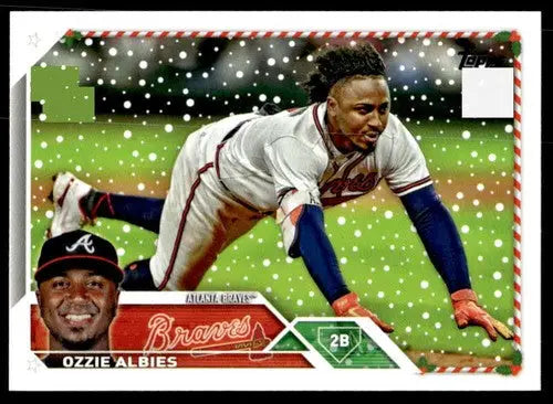 2023 Topps Holiday #H58 Ozzie Albies NM Near Mint Braves ID:65940 - Baseball Card Single