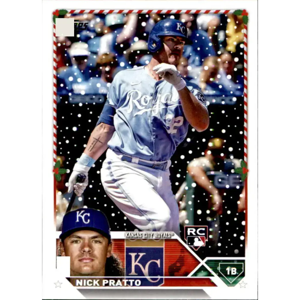 2023 Topps Holiday #H6 Nick Pratto NM-MT RC Rookie Kansas City Royals Baseball Card - Baseball Card Single