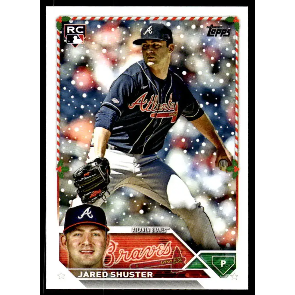 2023 Topps Holiday #H64 Jared Shuster NM-MT RC Rookie Atlanta Braves Baseball Card - Baseball Card Single