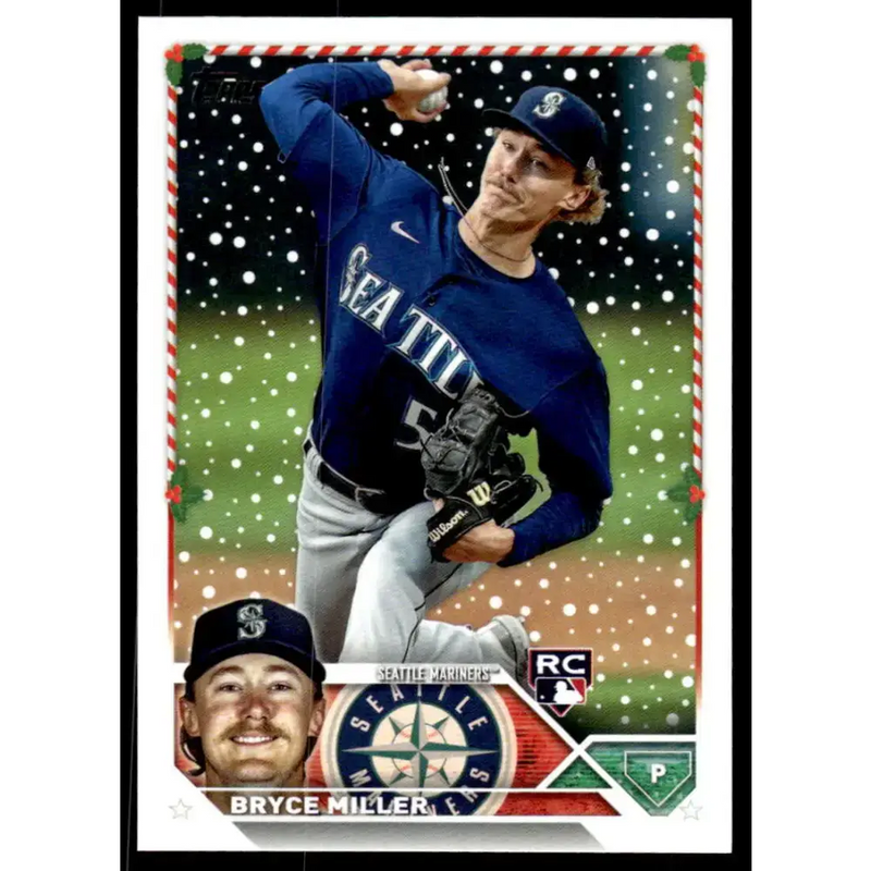 2023 Topps Holiday #H65 Bryce Miller NM-MT RC Rookie Seattle Mariners Baseball Card - Baseball Card Single