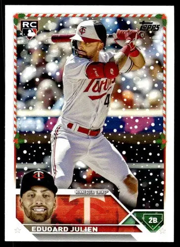 2023 Topps Holiday #H69 Edouard Julien NM Near Mint RC Rookie Twins ID:66069 - Baseball Card Single