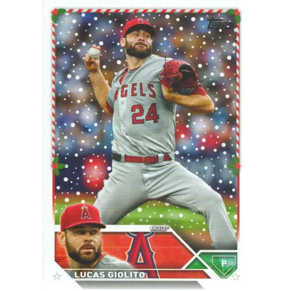 2023 Topps Holiday #H74 Lucas Giolito NM-MT Los Angeles Angels Baseball Card - Baseball Card Single