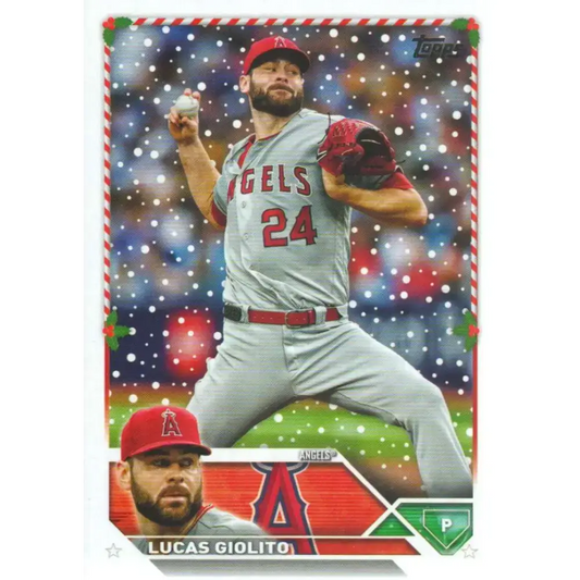 2023 Topps Holiday #H74 Lucas Giolito NM-MT Los Angeles Angels Baseball Card - Baseball Card Single